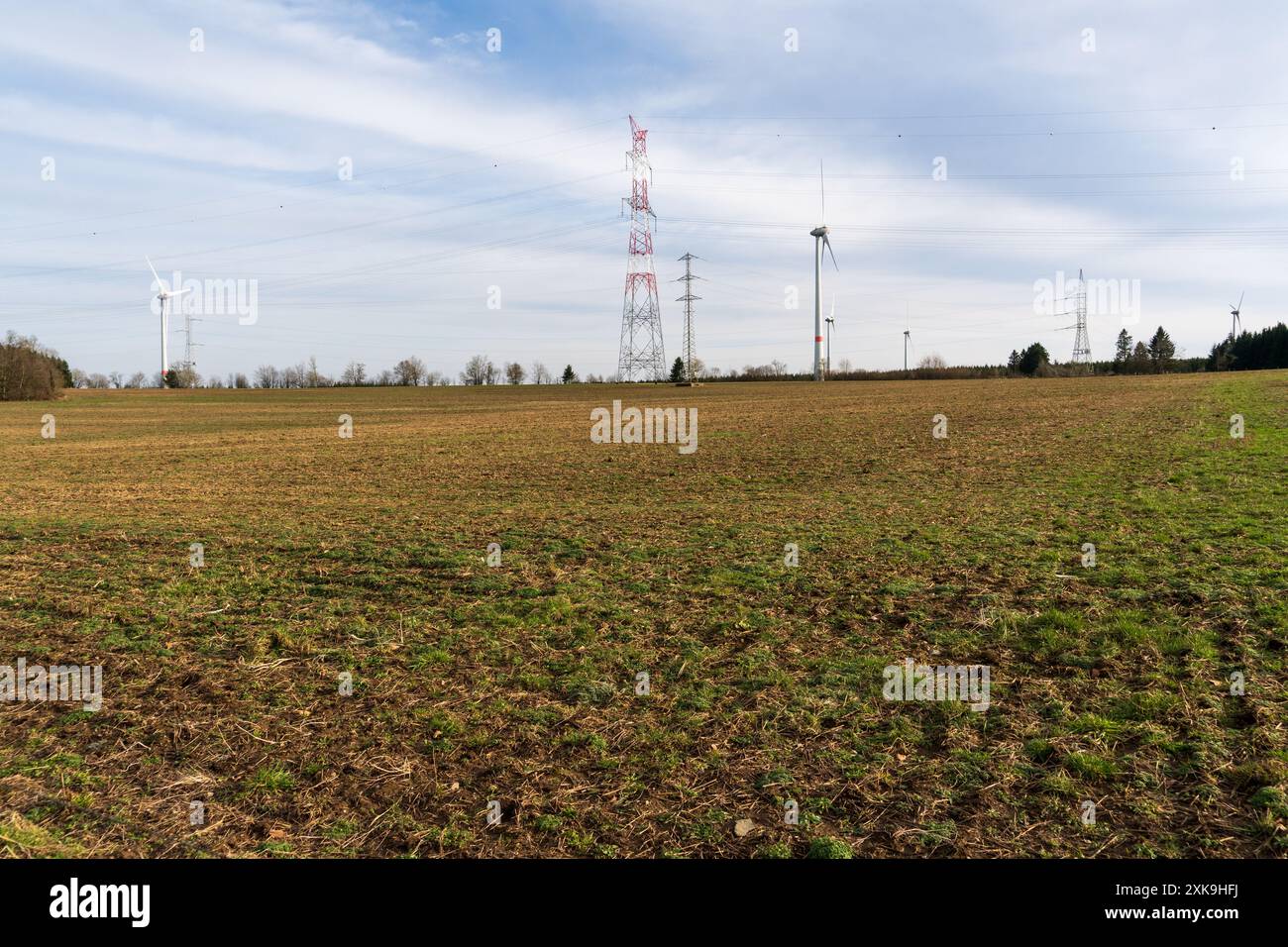 The Battle of the bulge glider assault field, Belgium Stock Photo