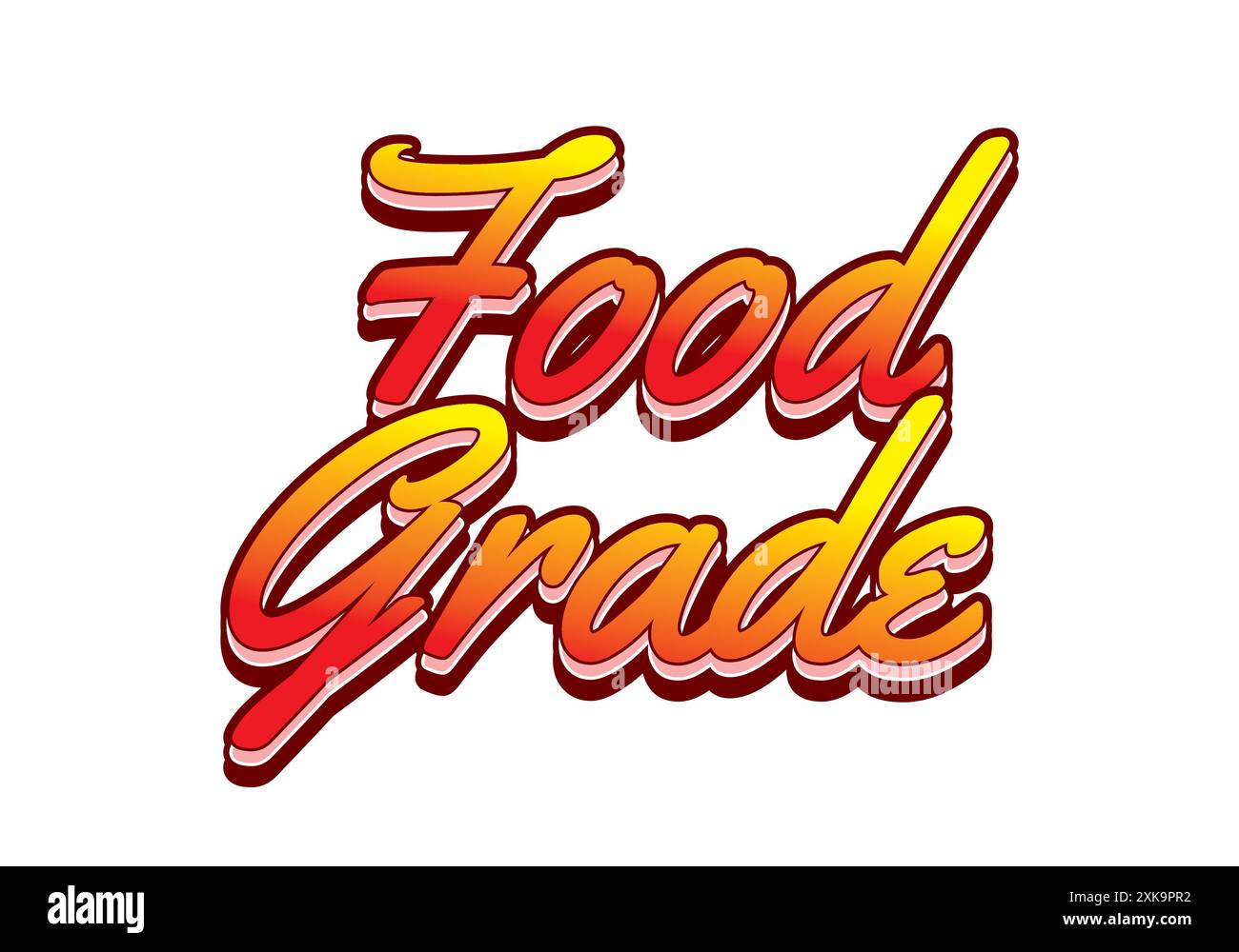 Food grade. Text effect design in 3D style with good colors Stock ...