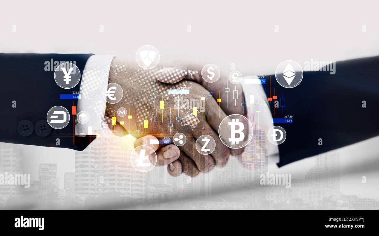 Handshake blockchain hi-res stock photography and images - Alamy