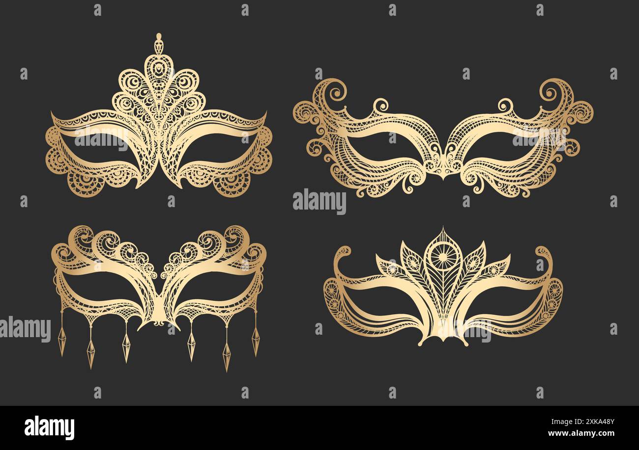 Golden theater mask eye hi-res stock photography and images - Alamy