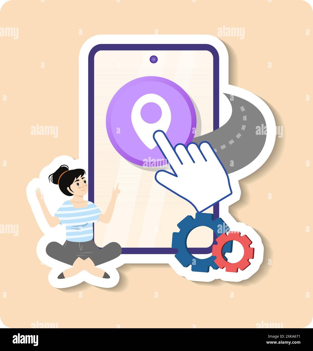 Journey planning app Stock Vector Images - Alamy