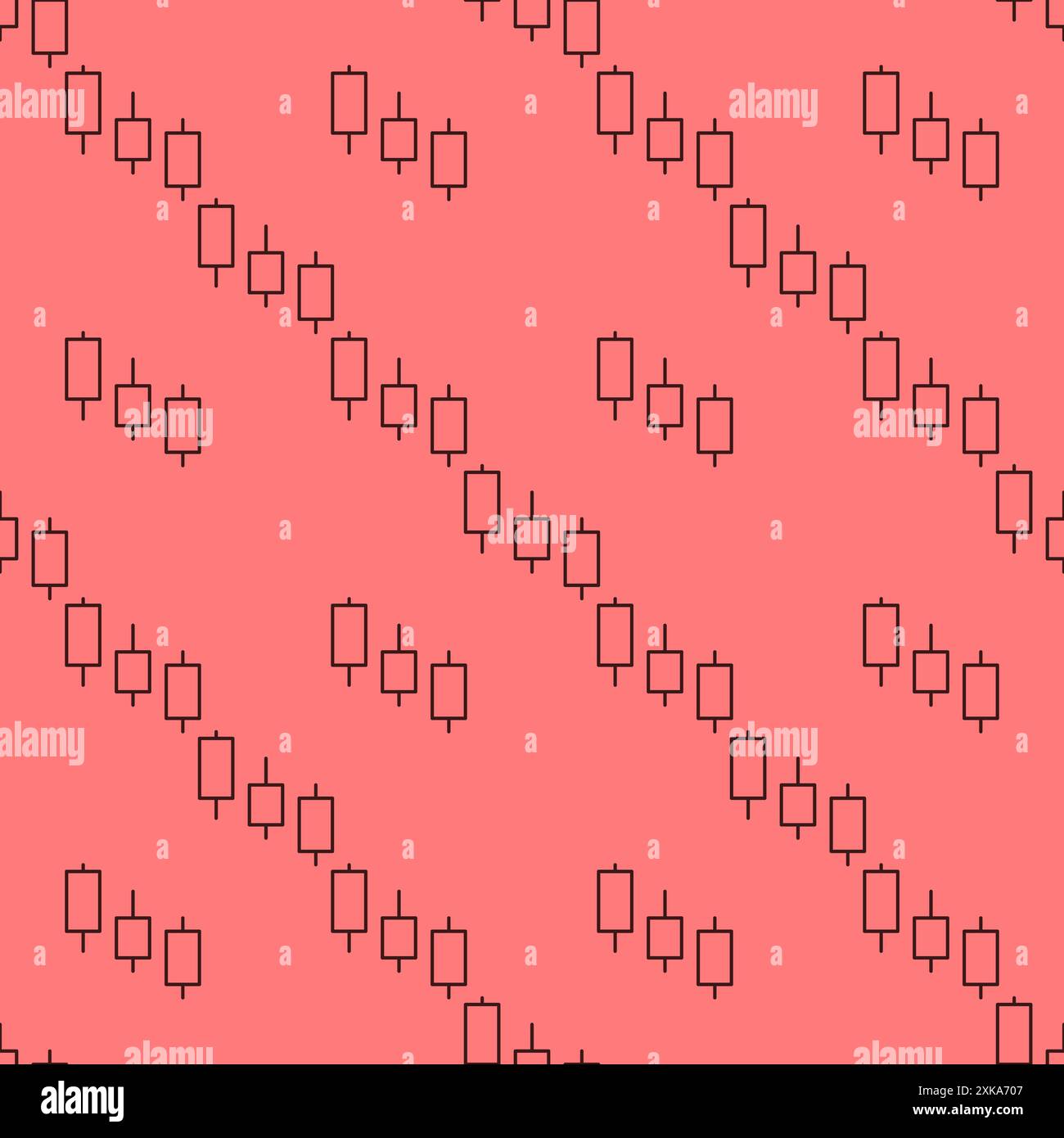 Candlesticks vector concept outline seamless pattern Stock Vector Image ...
