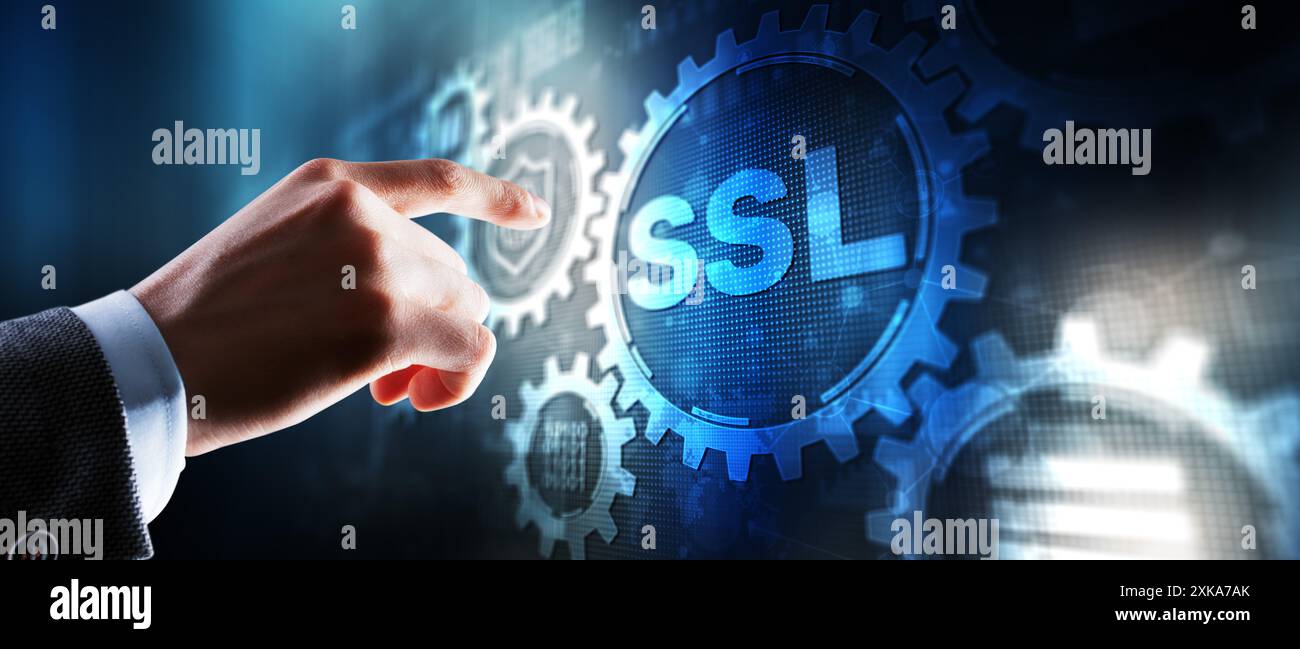 SSL Secure Sockets Layer concept. Secured communications concept Stock Photo