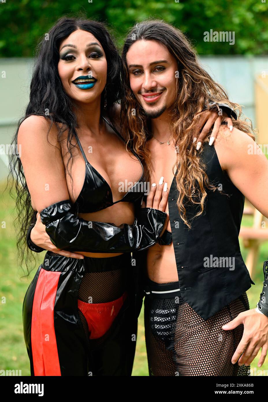 LONDON, ENGLAND - JULY 21 2024: Temptation - brandy x and Michael fire attends the As One in the Park 2024, celebrating the LGBTQ  community by uniting it for a day of pride, diversity, and festivities. ( Credit: See Li/Picture Capital/Alamy Live News Stock Photo