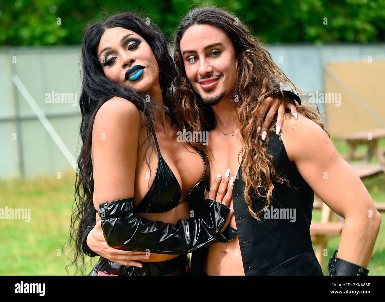 LONDON, ENGLAND - JULY 21 2024: Temptation - brandy x and Michael fire attends the As One in the Park 2024, celebrating the LGBTQ  community by uniting it for a day of pride, diversity, and festivities. ( Credit: See Li/Picture Capital/Alamy Live News Stock Photo