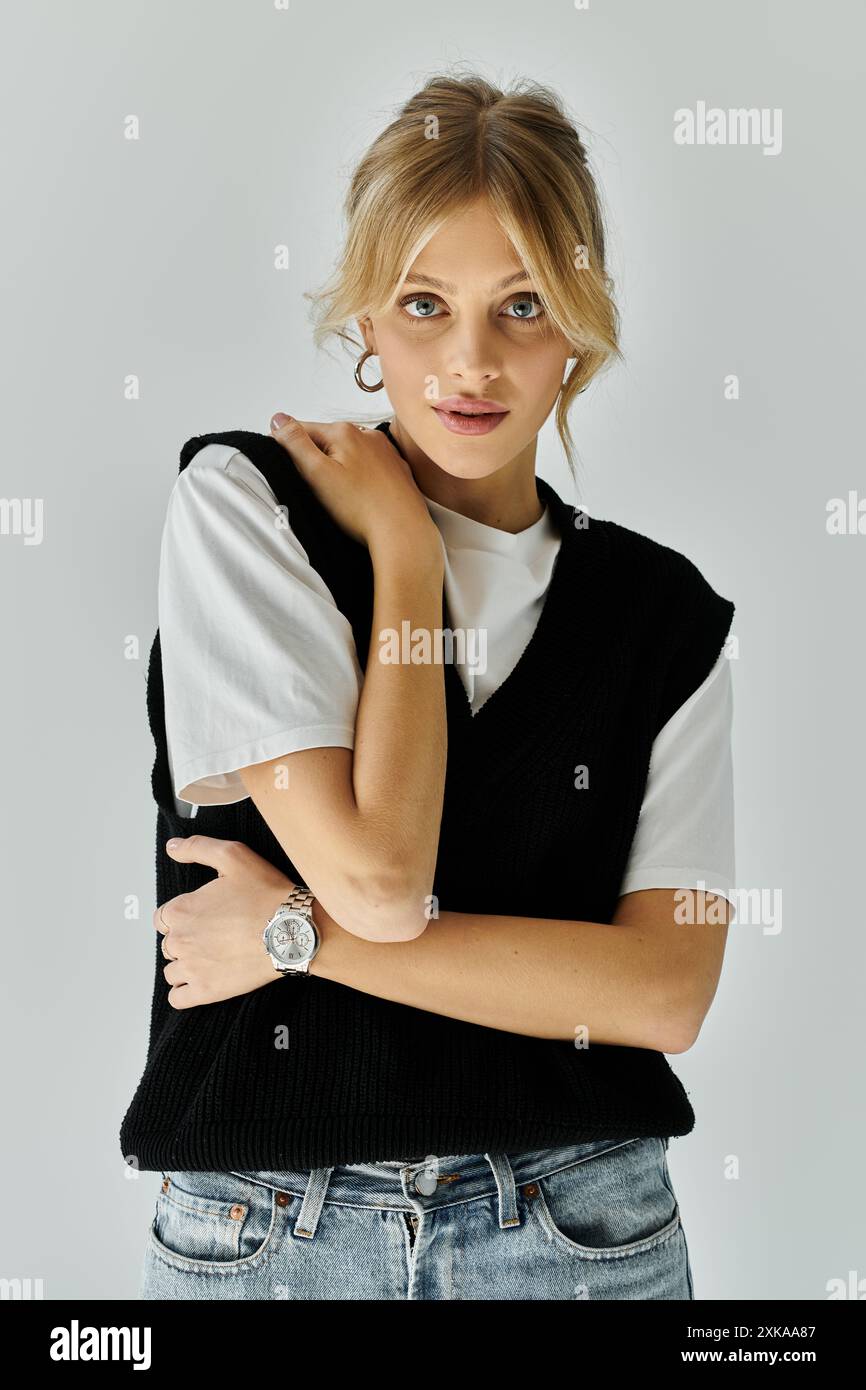 Beautiful young slim blonde woman hi-res stock photography and images ...