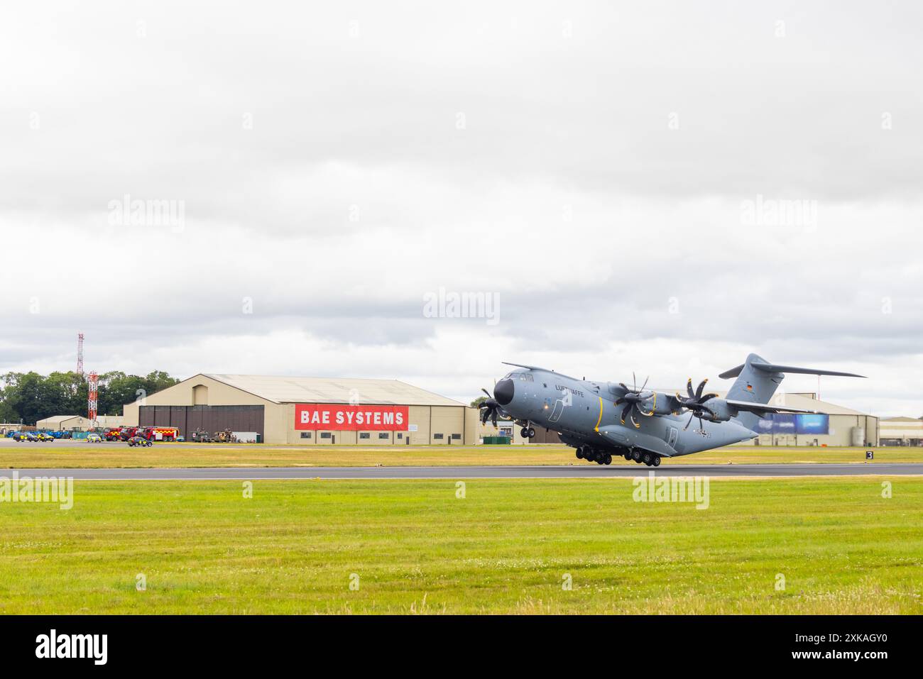 Fairford, UK. 21 JUL, 2024. German Airfoce A400M as thousands decended