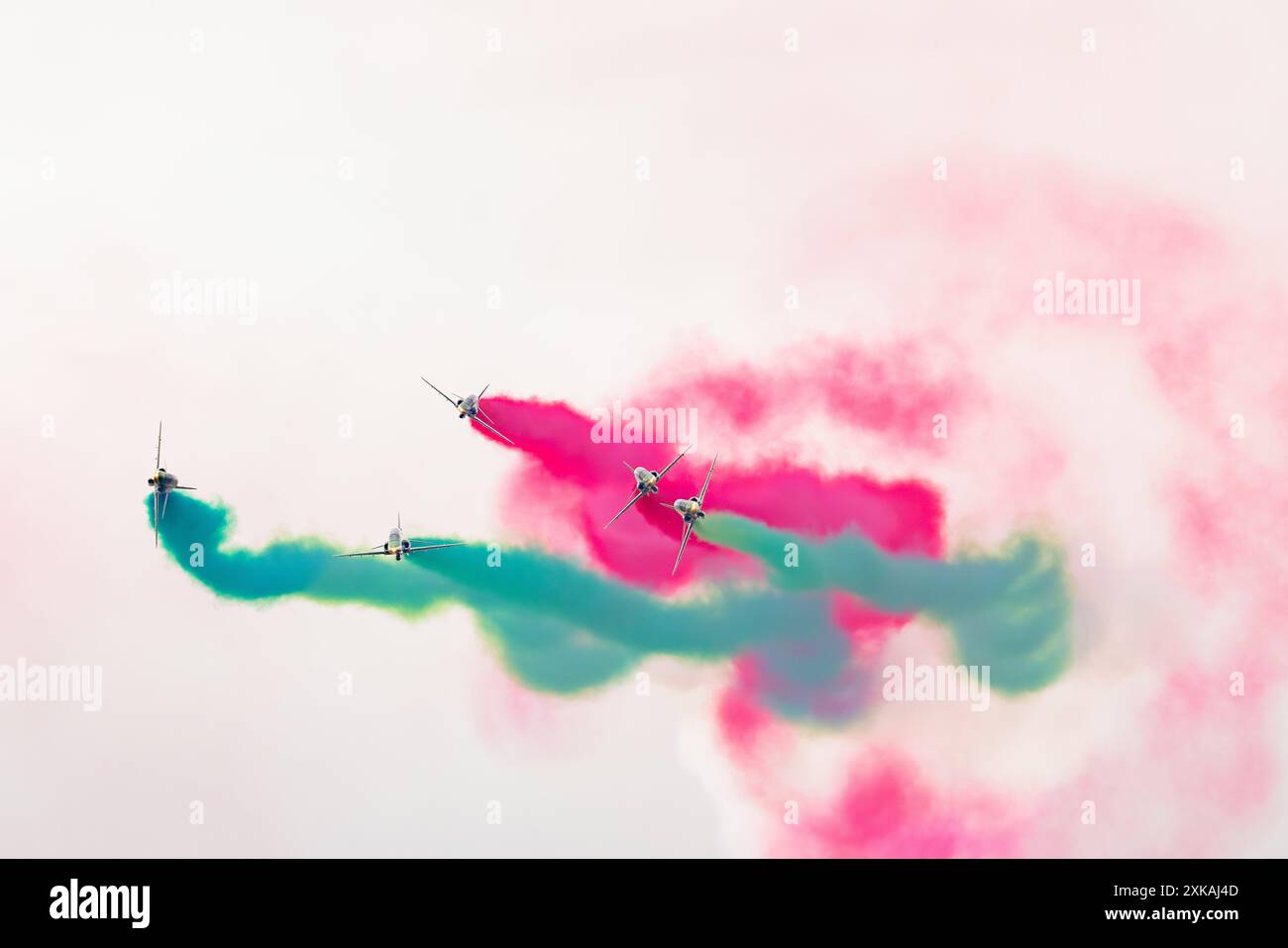 Fairford, UK. 21 JUL, 2024. Saudi hawks perform as thousands decended