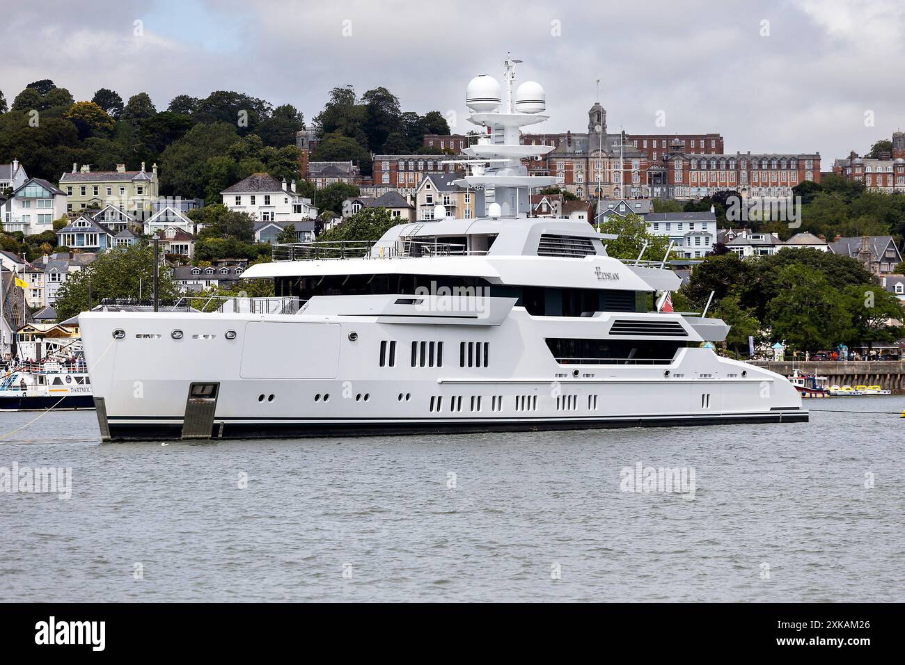 Dartmouth UK 22nd Jul 2024 The Mega Yacht Elysian Owned By The dartmouth-uk-22nd-jul-2024-the-mega-yacht-elysian-owned-by-the