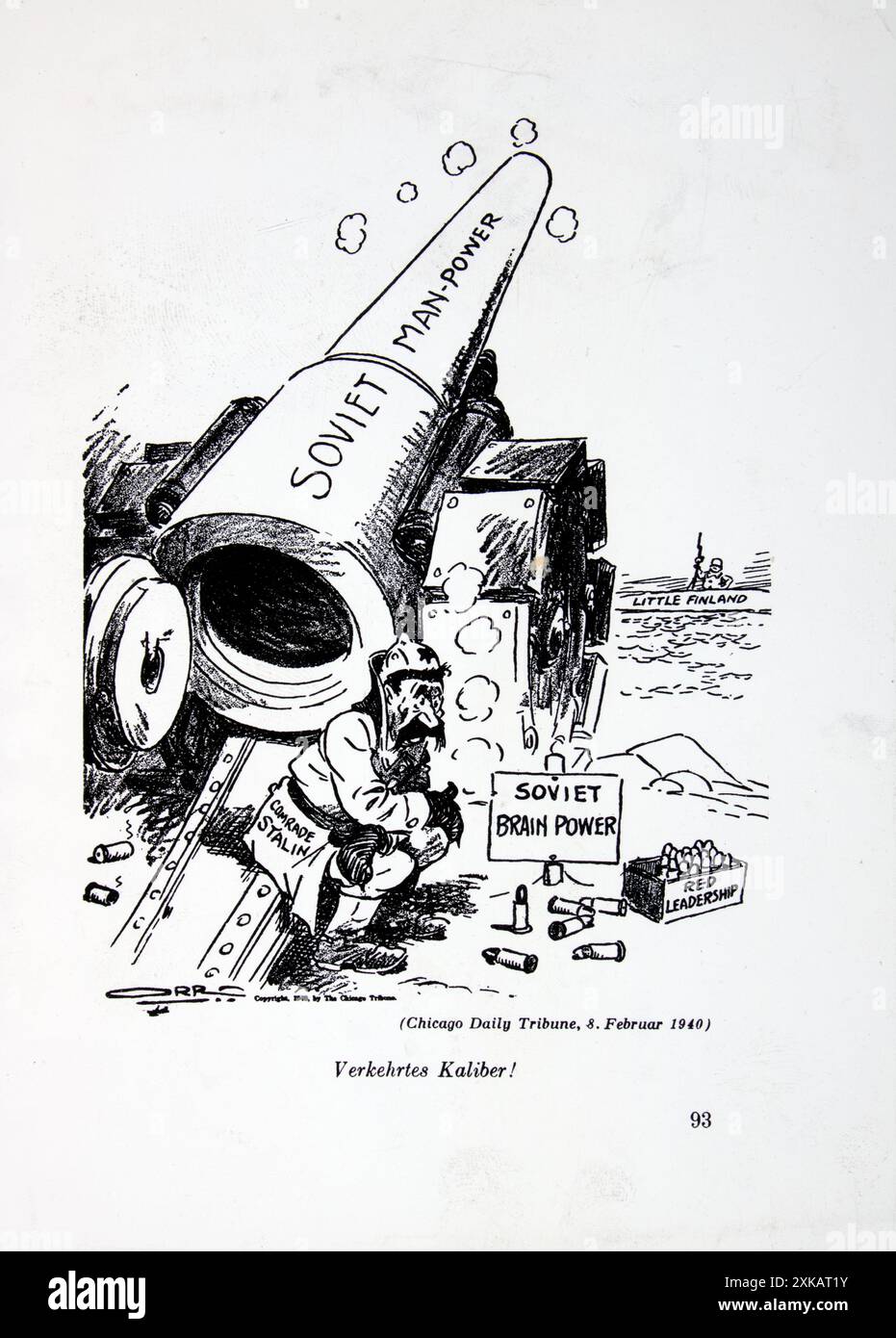 Caricature from the time of the Finnish Soviet war: A Russian