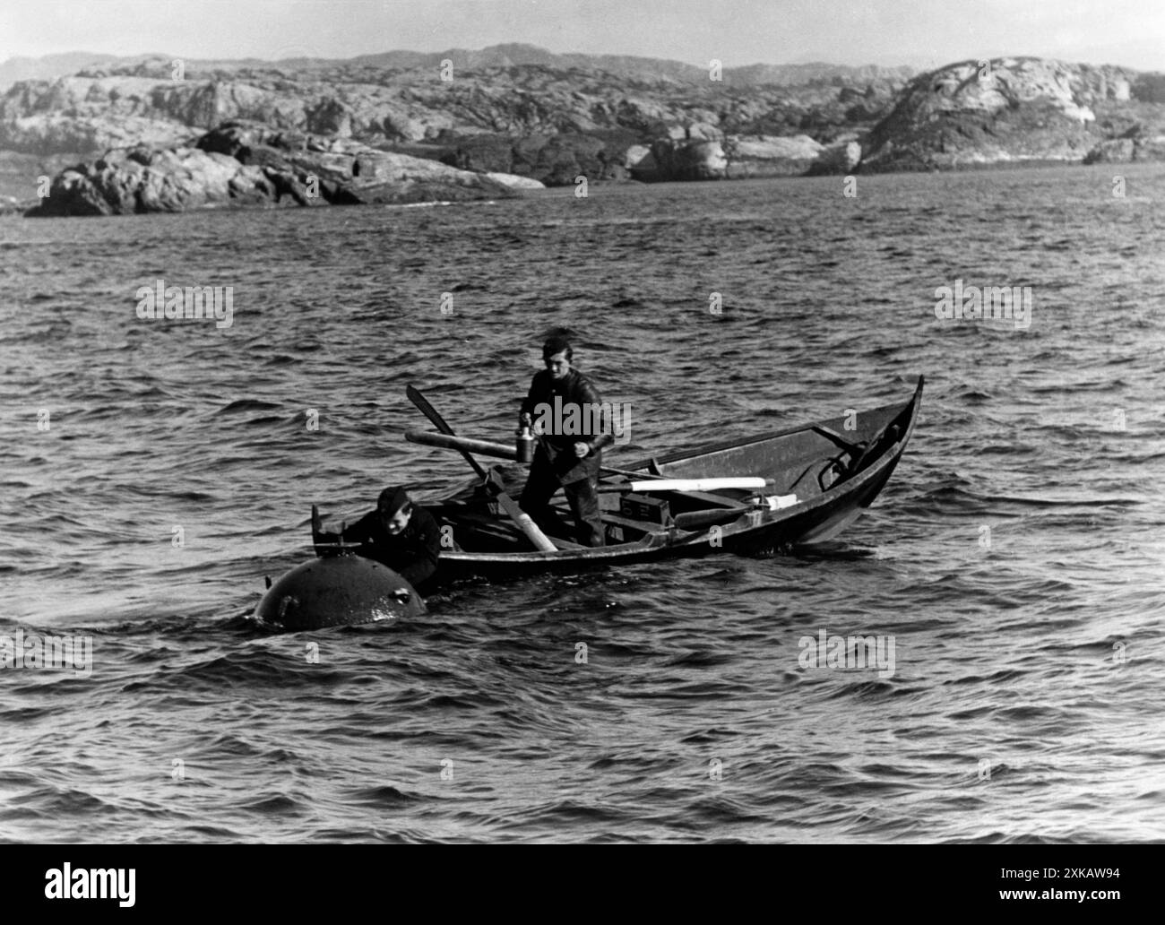 @1930s photo of Canadian 10-man canoe team at German regatta @1930s photo of Canadian 10-man canoe team at German regatta