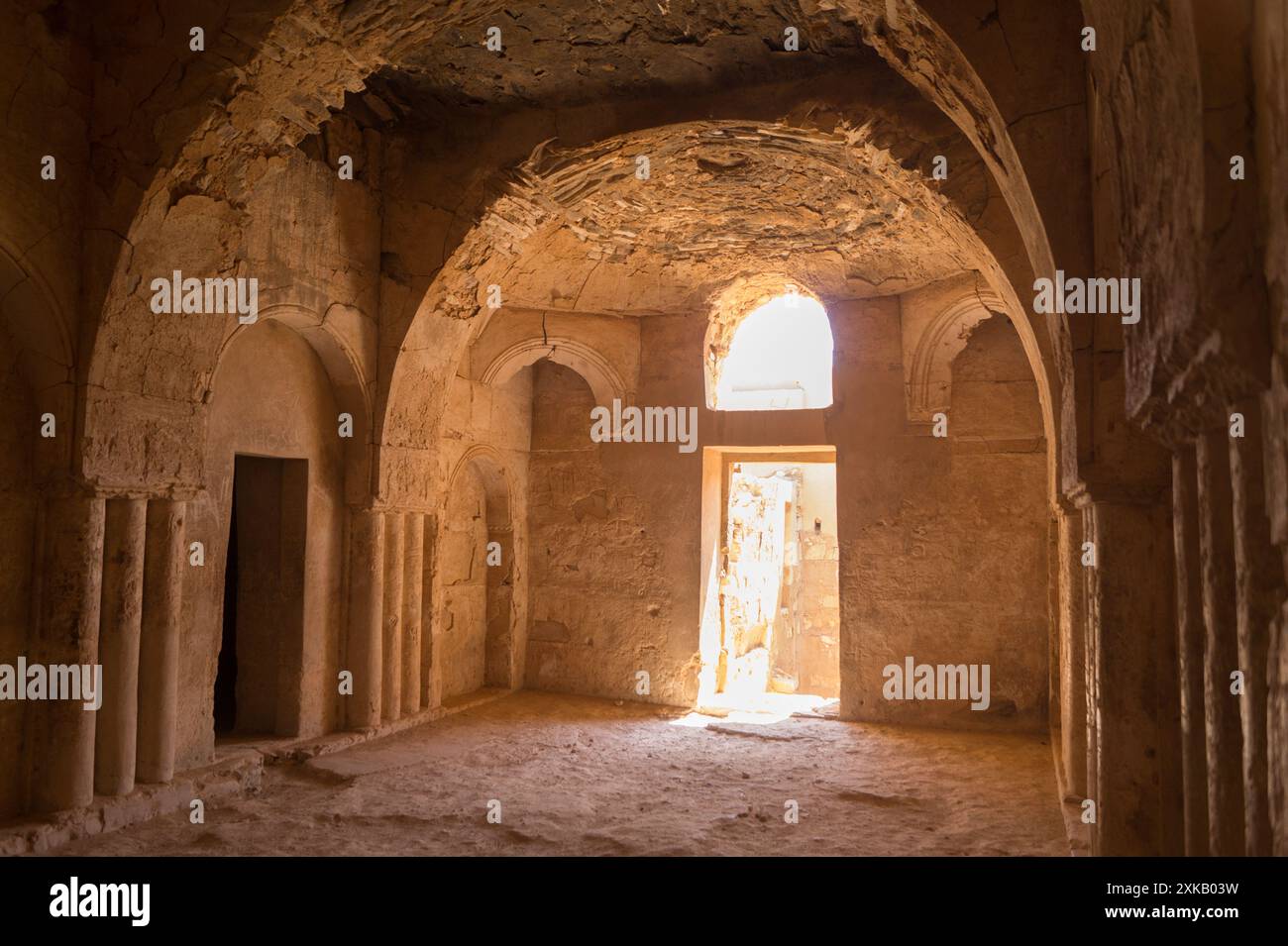 Qasr Al-Harranah, Umayyad desert castle, before 710 CE, Al-Azraq Highway, Jordan Stock Photo