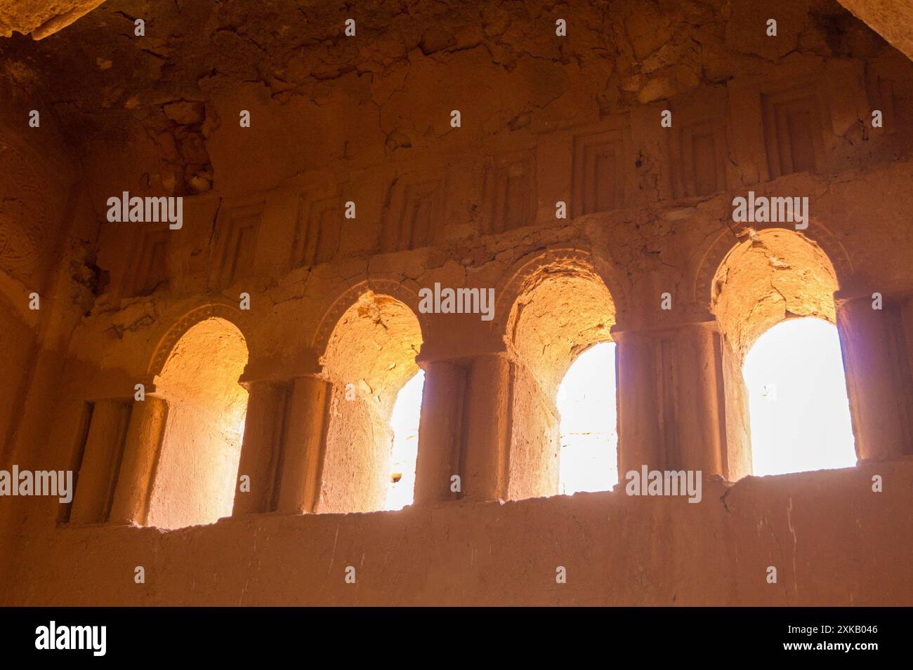 Qasr Al-Harranah, Umayyad desert castle, before 710 CE, Al-Azraq Highway, Jordan Stock Photo