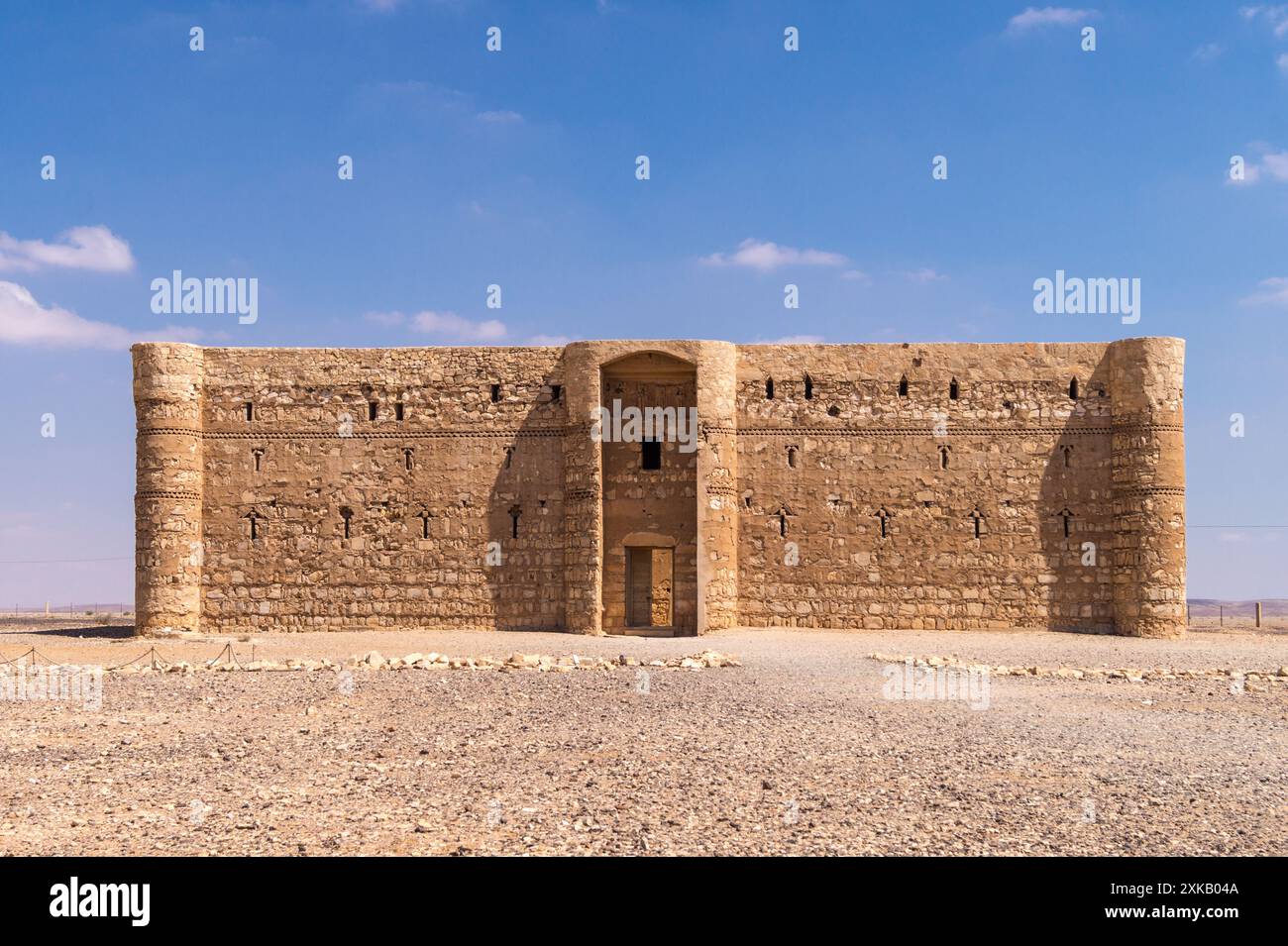 Qasr Al-Harranah, Umayyad desert castle, before 710 CE, Al-Azraq Highway, Jordan Stock Photo