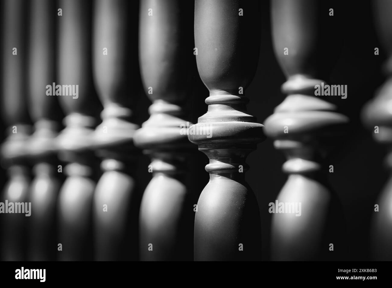 Elegant and traditional balusters with fine layer of dust Stock Photo ...