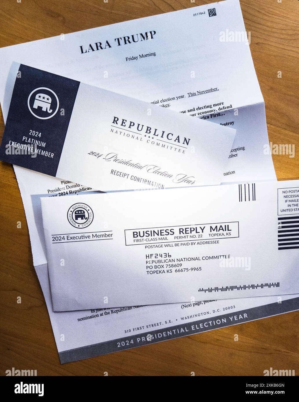 RNC solicitation mailing, 2024 presidential election, United States