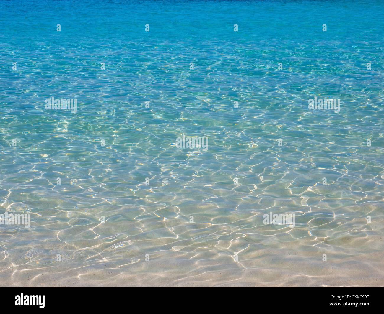 Clear clean aquamarine water of the Atlantic Ocean on the
