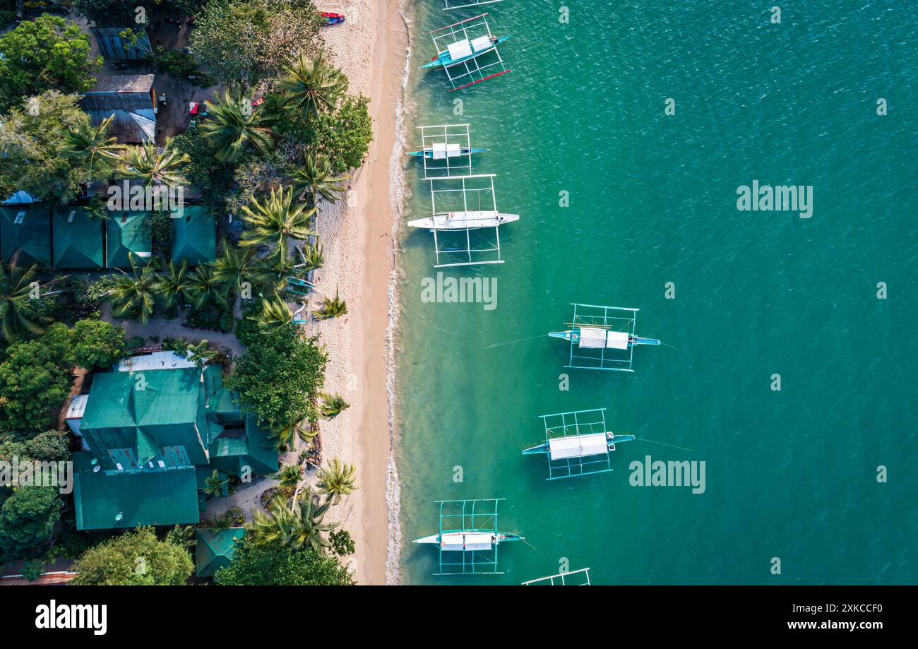 Aerial view anchored boats hi-res stock photography and images - Alamy
