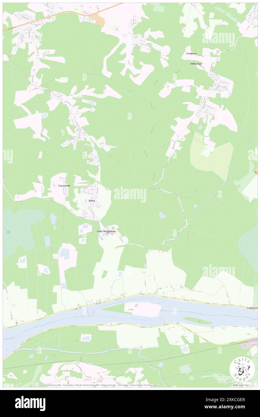 Saint-Barthelemy, Landes, FR, France, Nouvelle-Aquitaine, N 43 30' 51'', S 1 19' 53'', map, Cartascapes Map published in 2024. Explore Cartascapes, a map revealing Earth's diverse landscapes, cultures, and ecosystems. Journey through time and space, discovering the interconnectedness of our planet's past, present, and future. Stock Photo