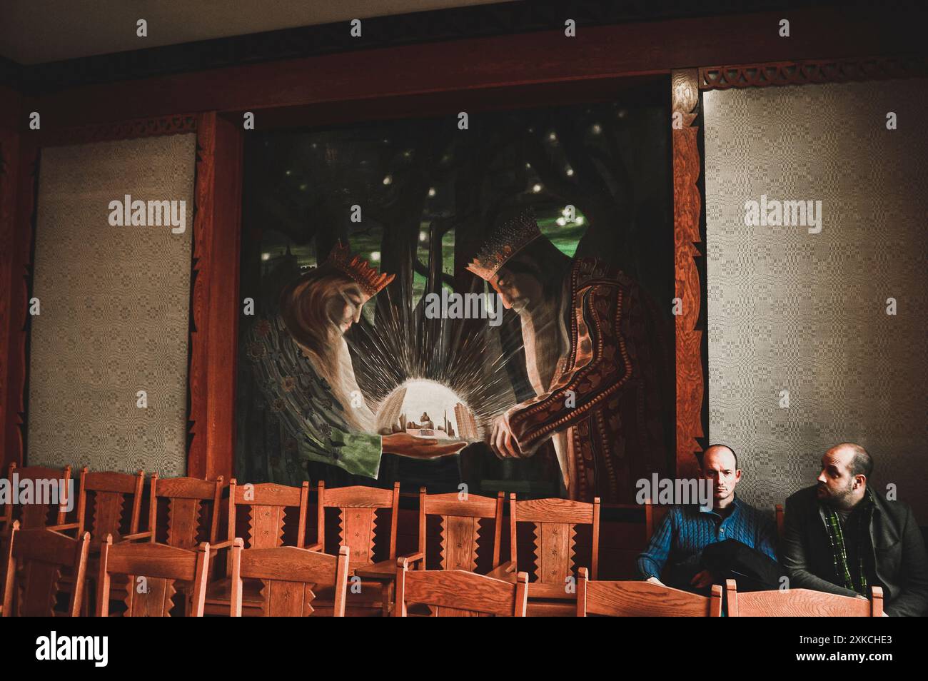 Interior of the Lithuanian Room at the Cathedral of Learning, Pittsburgh, Pennsylvania, USA Stock Photo