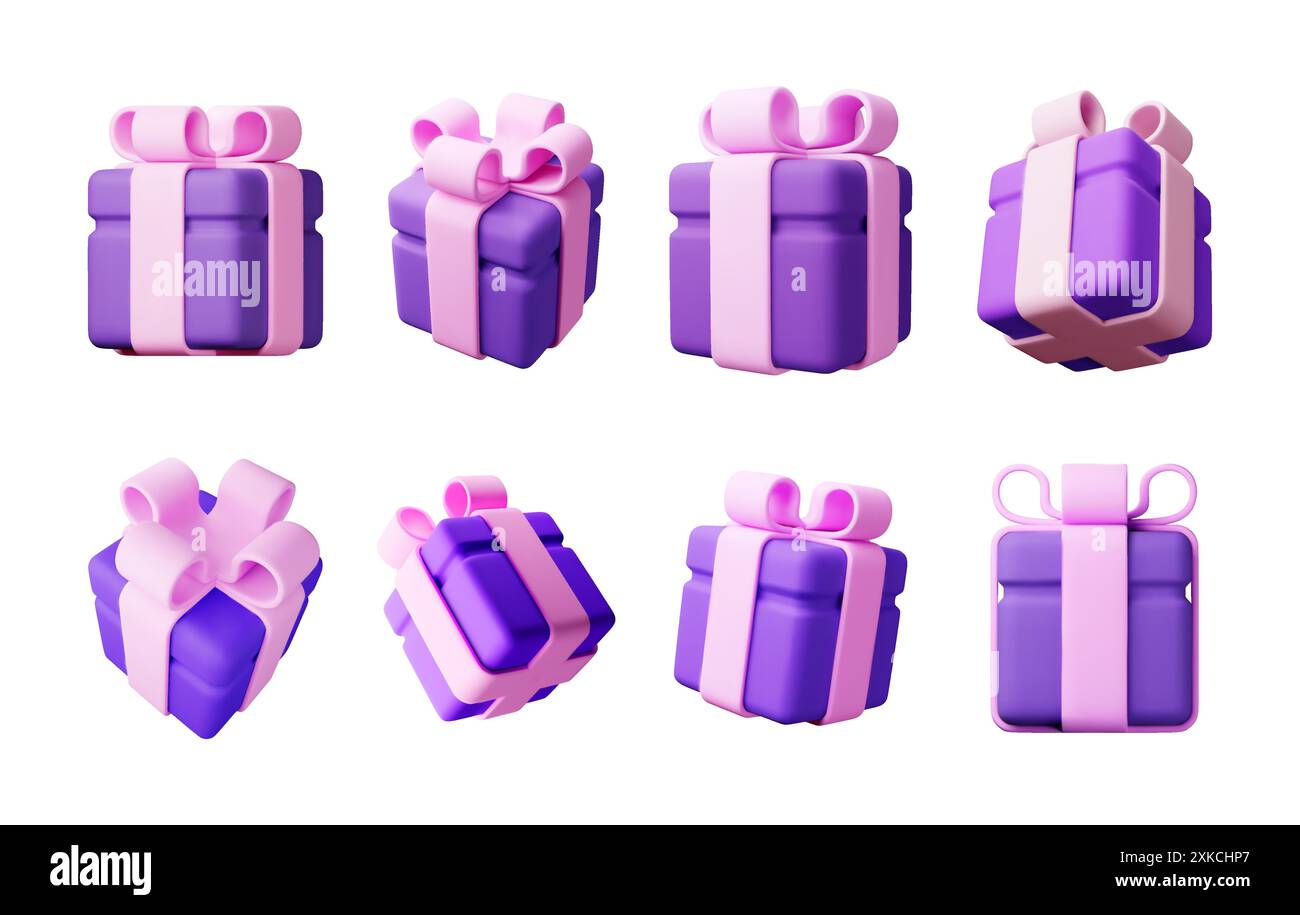 3D gift box set isolated Stock Vector Image & Art - Alamy