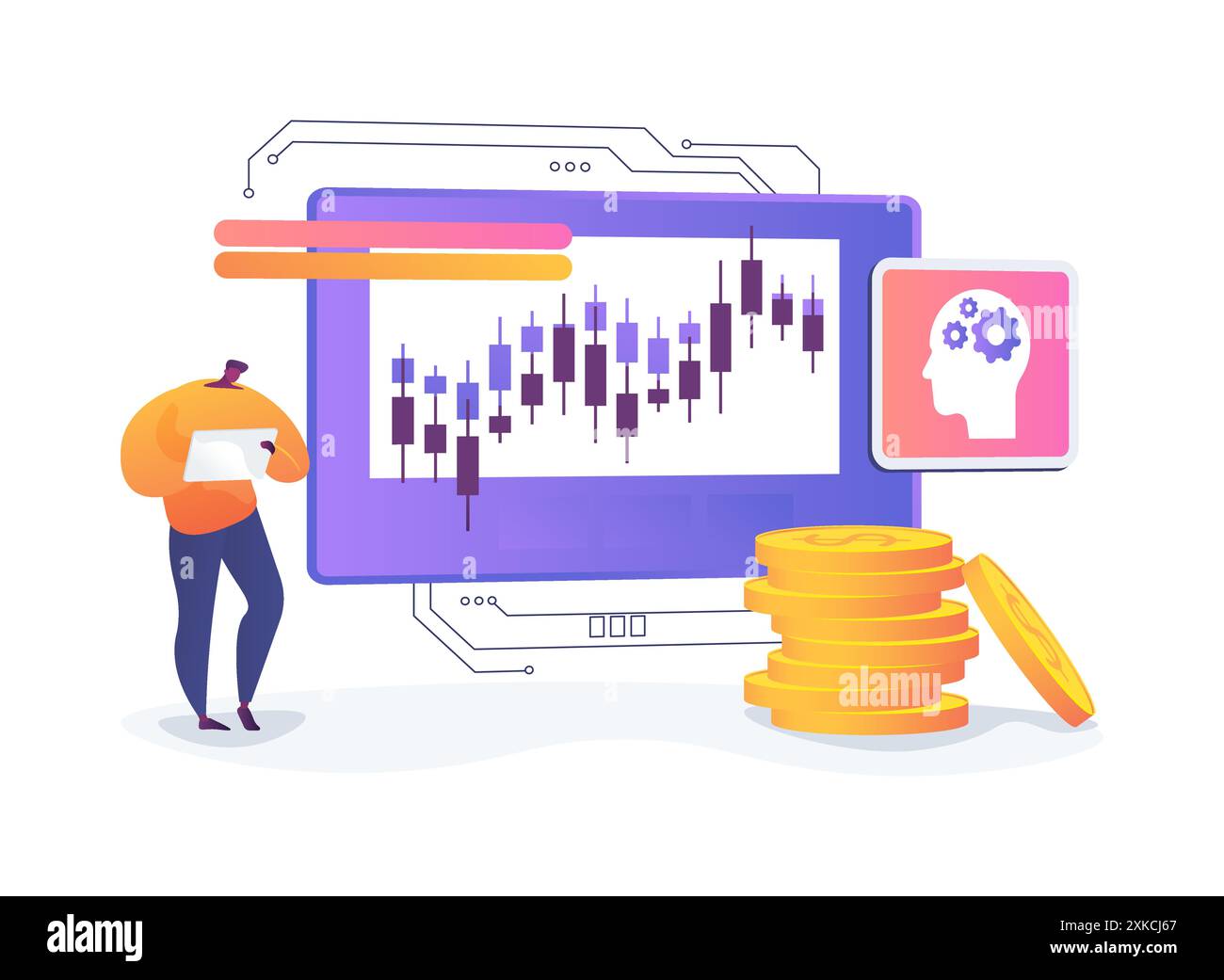 AI-Optimized Investment Portfolio Management abstract concept vector ...