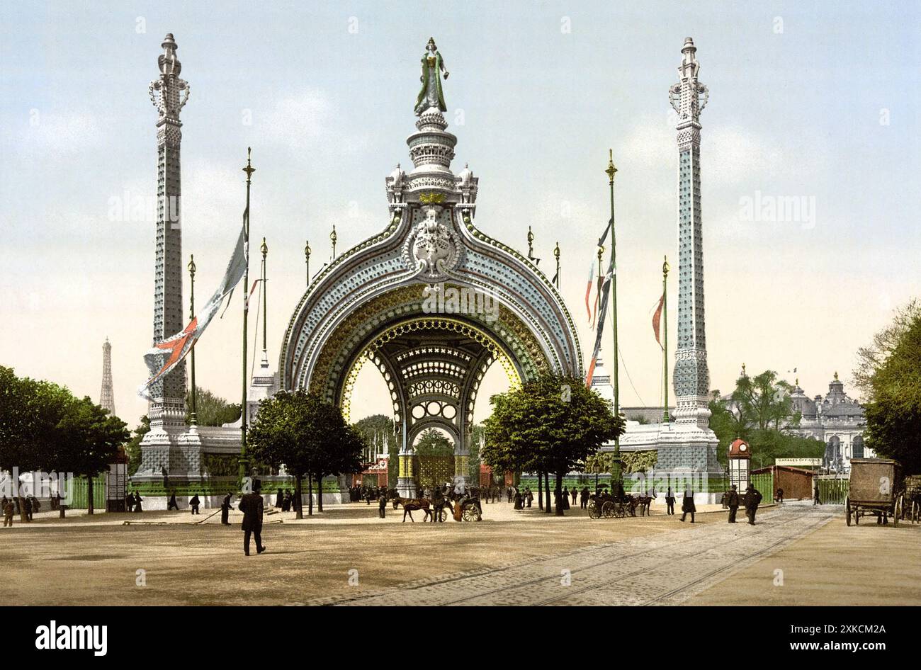 1900 PARIS SUMMER OLYMPICS - the Monumental Gate Stock Photo