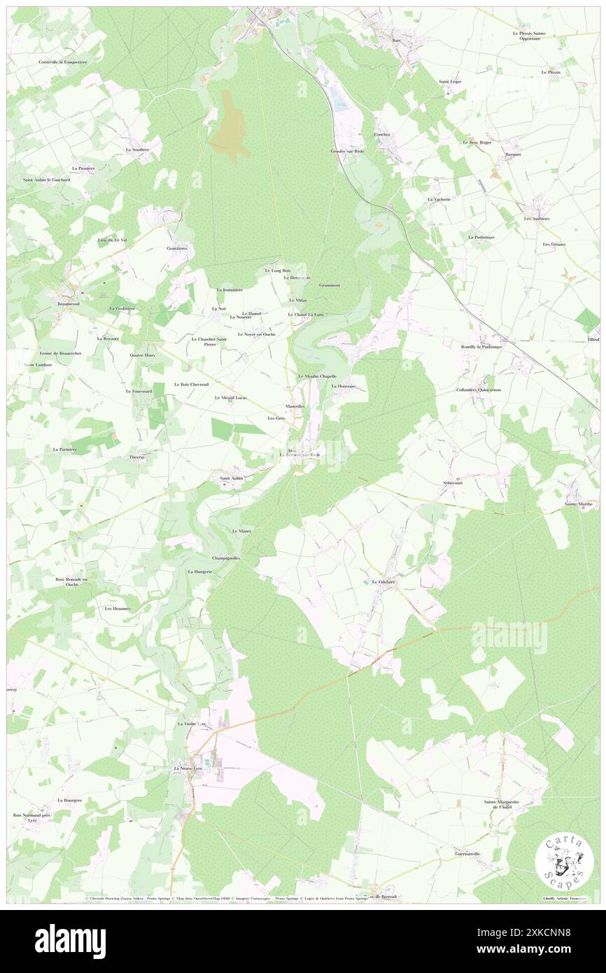 La Ferriere-sur-Risle, Eure, FR, France, Normandy, N 48 58' 40'', N 0 47' 13'', map, Cartascapes Map published in 2024. Explore Cartascapes, a map revealing Earth's diverse landscapes, cultures, and ecosystems. Journey through time and space, discovering the interconnectedness of our planet's past, present, and future. Stock Photo