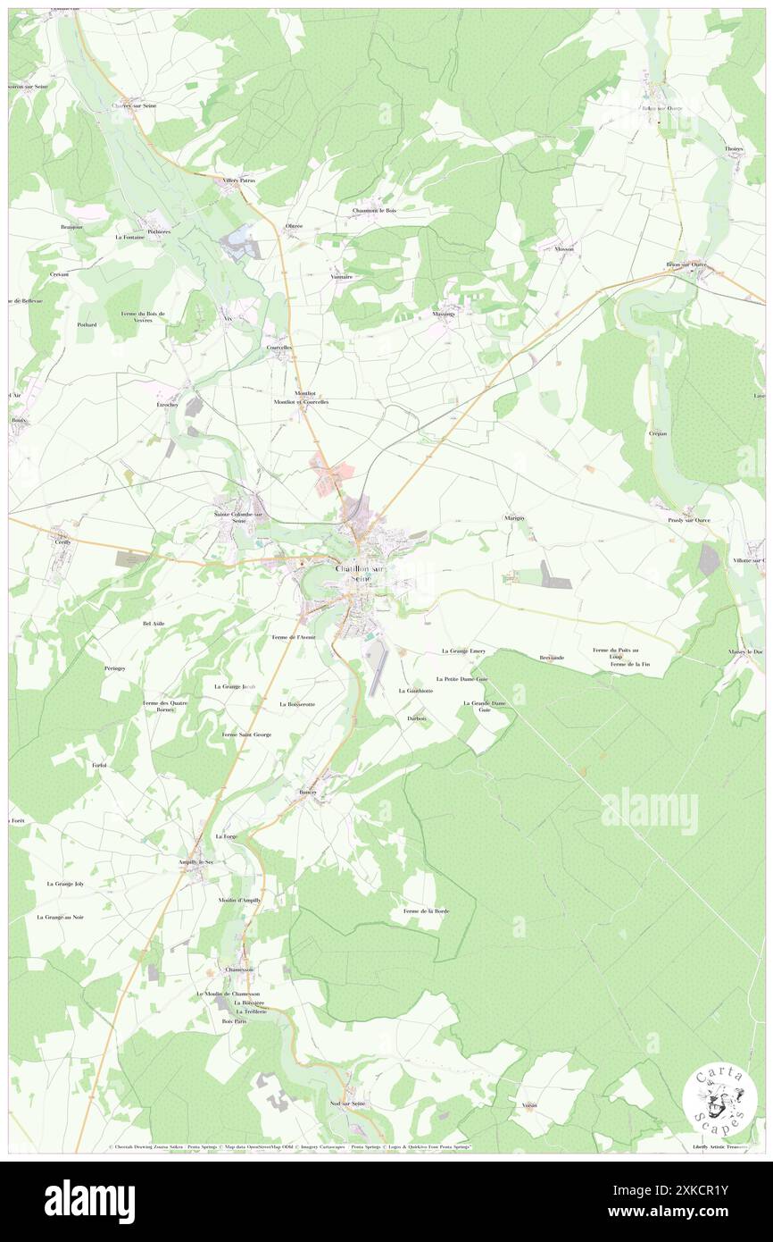 Chatillon Map Chatillon sur seine hi-res stock photography and images - Alamy