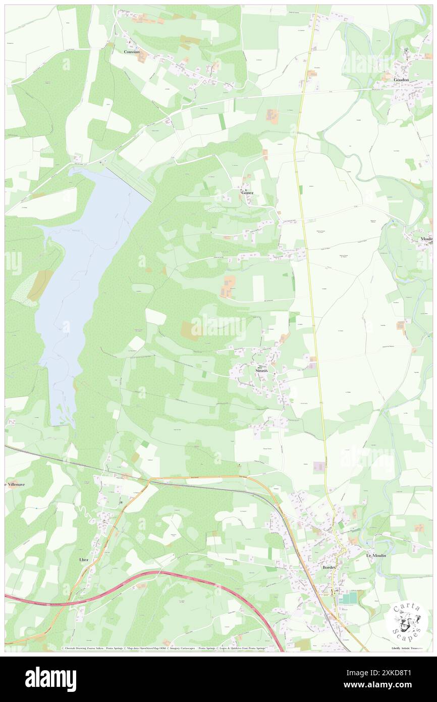 Sinzos, Hautes-Pyrénées, FR, France, Occitanie, N 43 13' 4'', N 0 12' 59'', map, Cartascapes Map published in 2024. Explore Cartascapes, a map revealing Earth's diverse landscapes, cultures, and ecosystems. Journey through time and space, discovering the interconnectedness of our planet's past, present, and future. Stock Photo