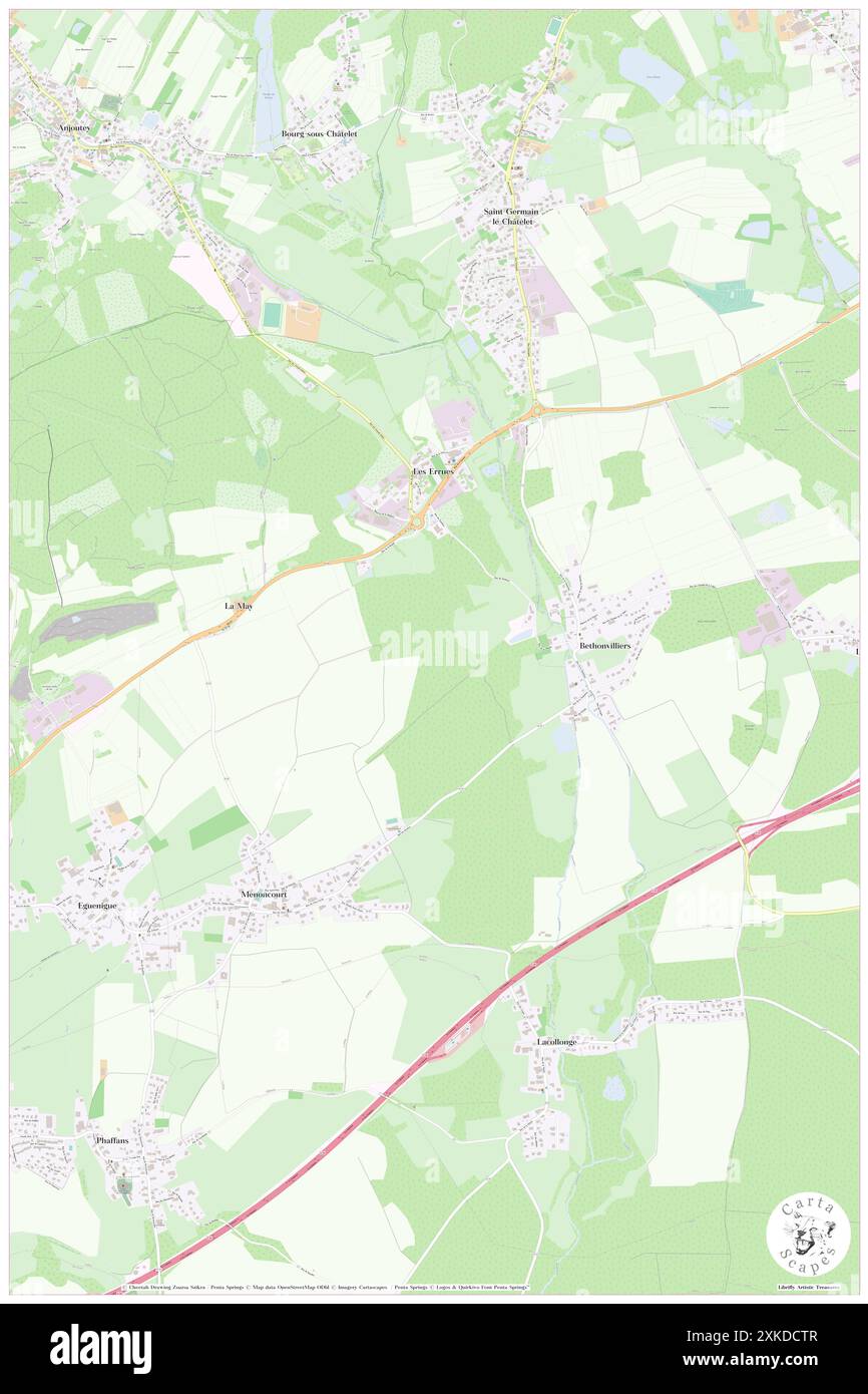 Menoncourt, Territoire de Belfort, FR, France, Bourgogne-Franche-Comté, N 47 40' 14'', N 6 56' 38'', map, Cartascapes Map published in 2024. Explore Cartascapes, a map revealing Earth's diverse landscapes, cultures, and ecosystems. Journey through time and space, discovering the interconnectedness of our planet's past, present, and future. Stock Photo