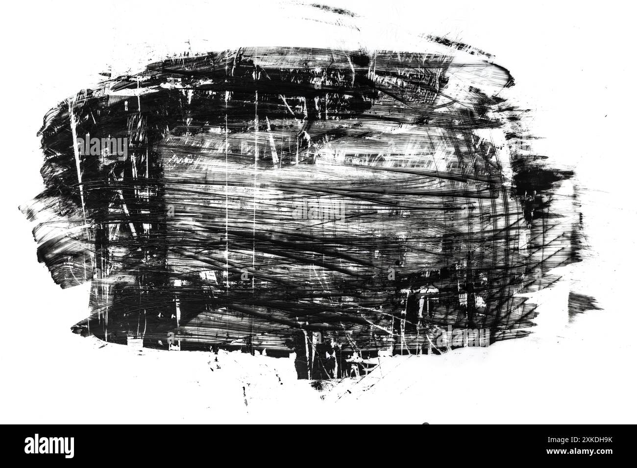 Black And White Abstract Brush Stroke Stock Photo - Alamy