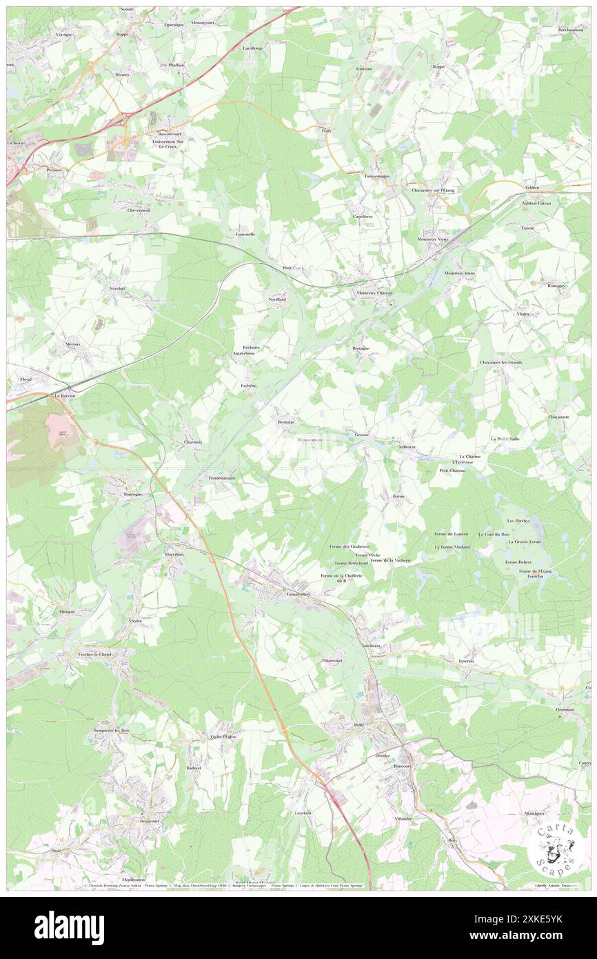 Recouvrance, Territoire de Belfort, FR, France, Bourgogne-Franche-Comté, N 47 34' 27'', N 6 58' 51'', map, Cartascapes Map published in 2024. Explore Cartascapes, a map revealing Earth's diverse landscapes, cultures, and ecosystems. Journey through time and space, discovering the interconnectedness of our planet's past, present, and future. Stock Photo