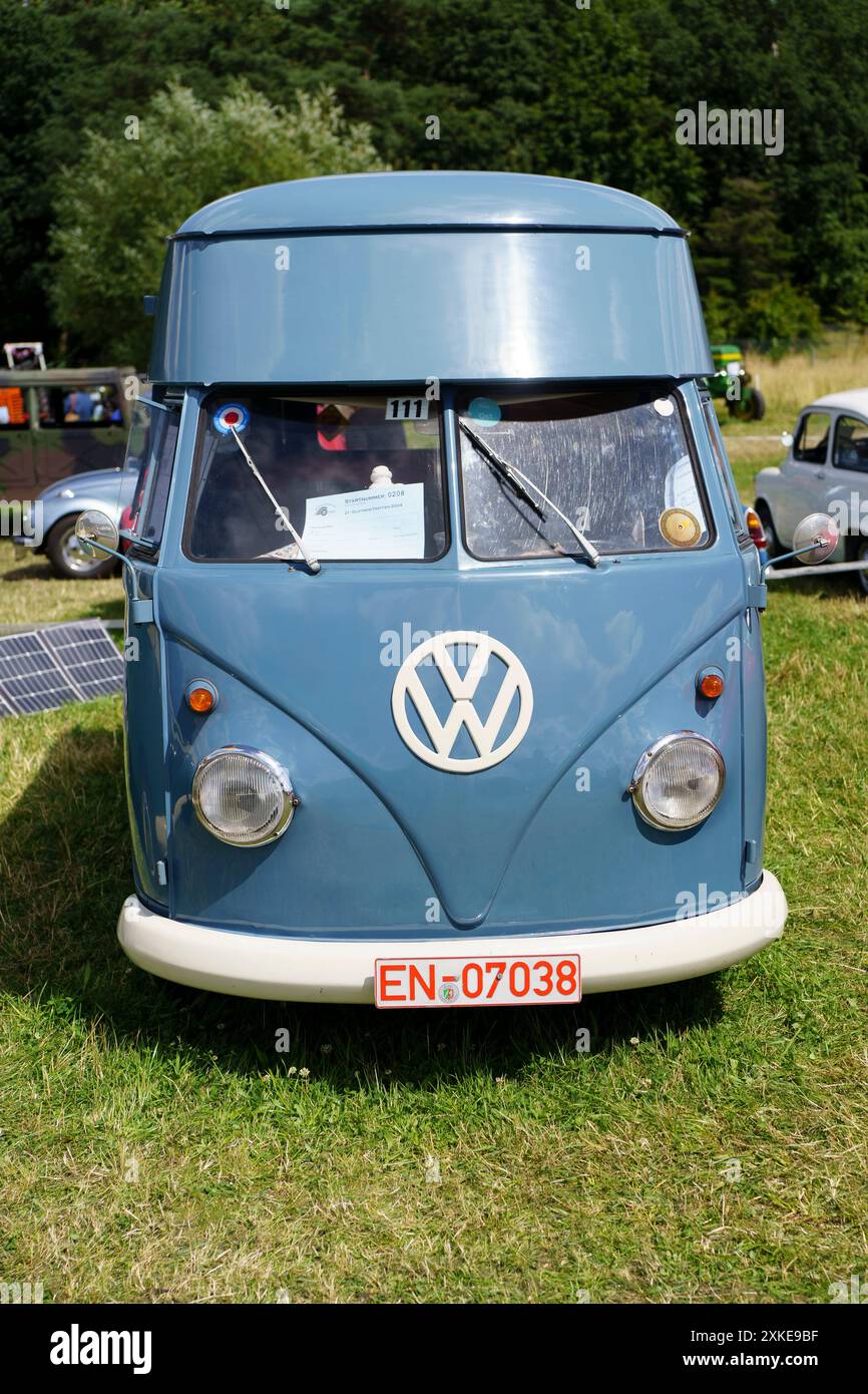 BRISA VW Collection Volkswagen T1 Bus Transporter Tablet-PC Zak - Vintage Logo/Blauw