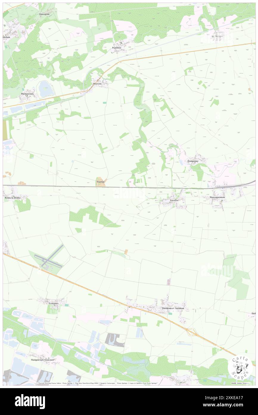 Favresse, Marne, FR, France, Grand Est, N 48 43' 5'', N 4 43' 59'', map, Cartascapes Map published in 2024. Explore Cartascapes, a map revealing Earth's diverse landscapes, cultures, and ecosystems. Journey through time and space, discovering the interconnectedness of our planet's past, present, and future. Stock Photo