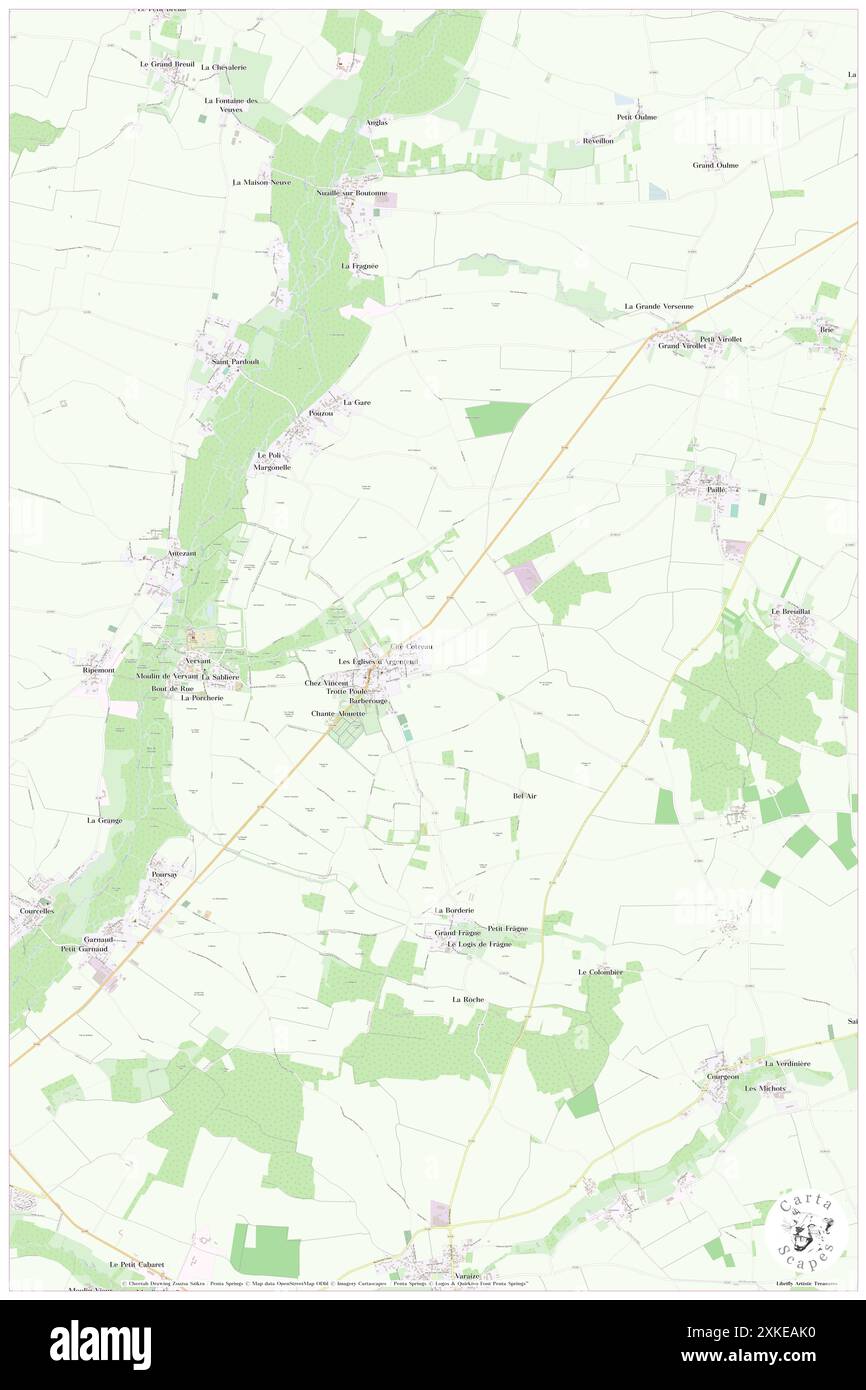 Les Eglises-d'Argenteuil, Charente-Maritime, FR, France, Nouvelle-Aquitaine, N 45 58' 24'', S 0 25' 58'', map, Cartascapes Map published in 2024. Explore Cartascapes, a map revealing Earth's diverse landscapes, cultures, and ecosystems. Journey through time and space, discovering the interconnectedness of our planet's past, present, and future. Stock Photo