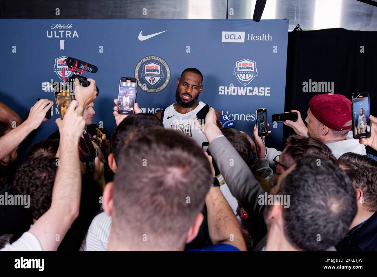 London, England, July 22 2024 LeBron James (6 USA) after the USA Basketball Showcase game