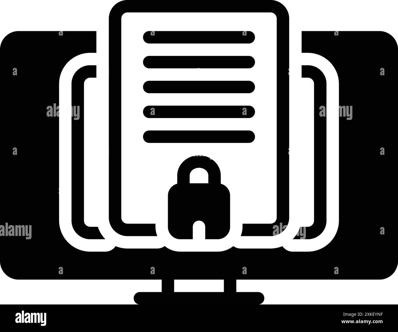 Confidentiality symbol Black and White Stock Photos & Images - Alamy