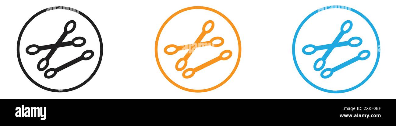 Cotton buds icon vector logo set collection or bundle pack group Stock Vector