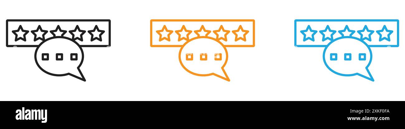 Feedback icon vector logo set collection or bundle pack group Stock Vector
