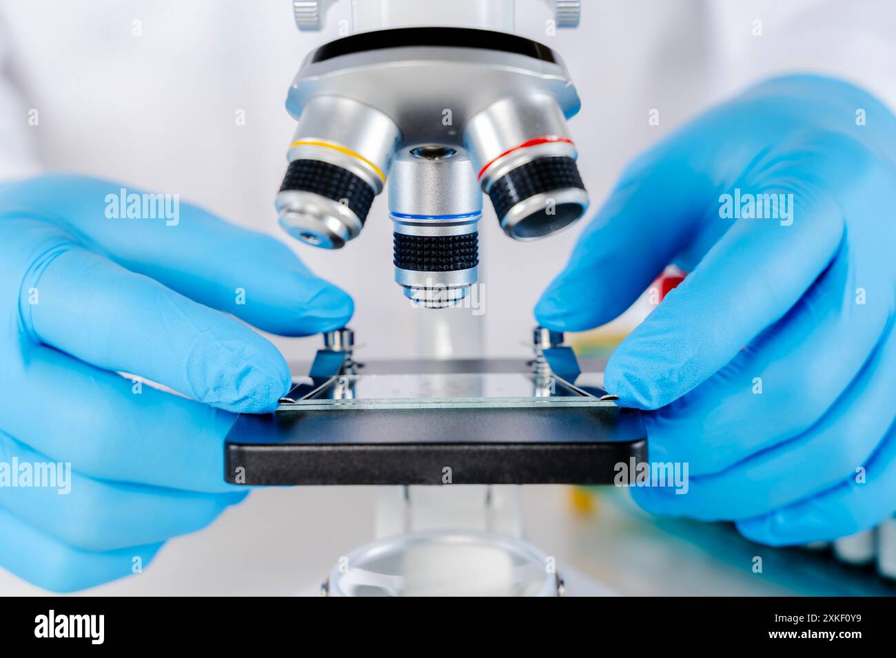 Close up scientist making research hi-res stock photography and images ...