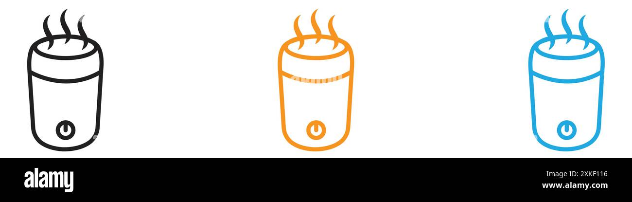 Humidifier icon vector logo set collection or bundle pack group Stock Vector