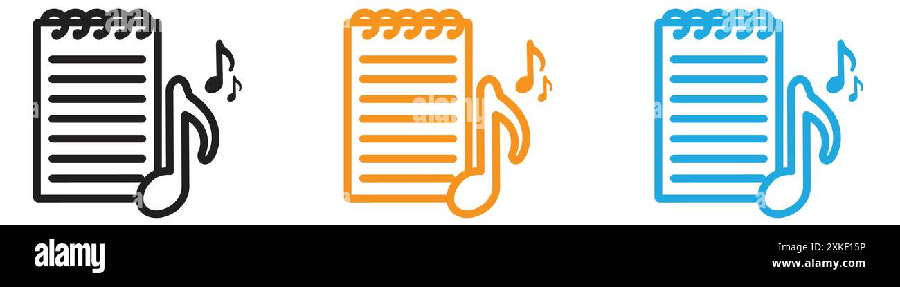 Lyrics icon vector logo set collection or bundle pack group Stock Vector