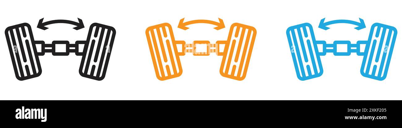 wheel alignment icon vector logo set collection or bundle pack group ...