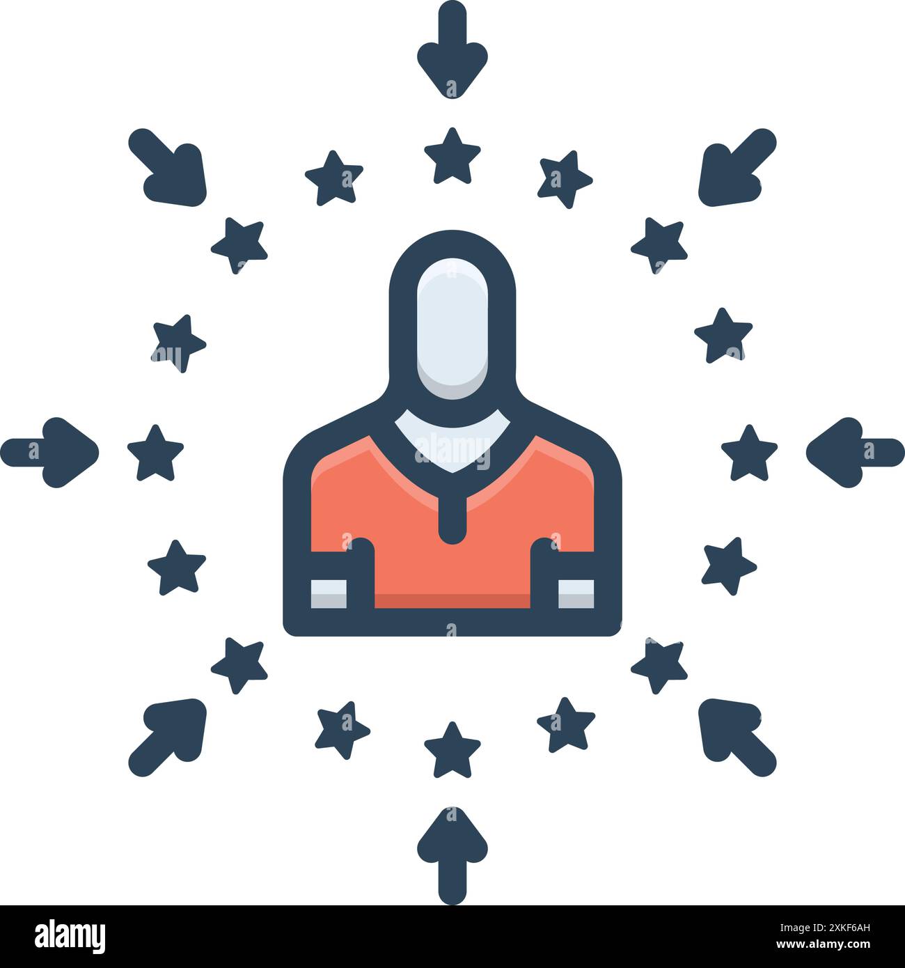 Icon for self promotion, self Stock Vector