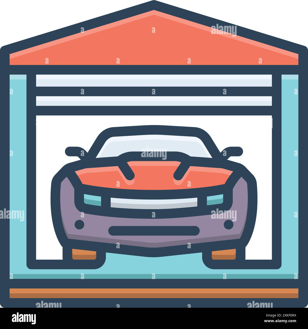 Icon for garage, car Stock Vector