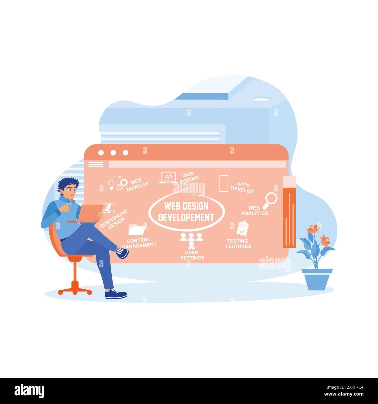 Young programmers in office Stock Vector Images - Alamy