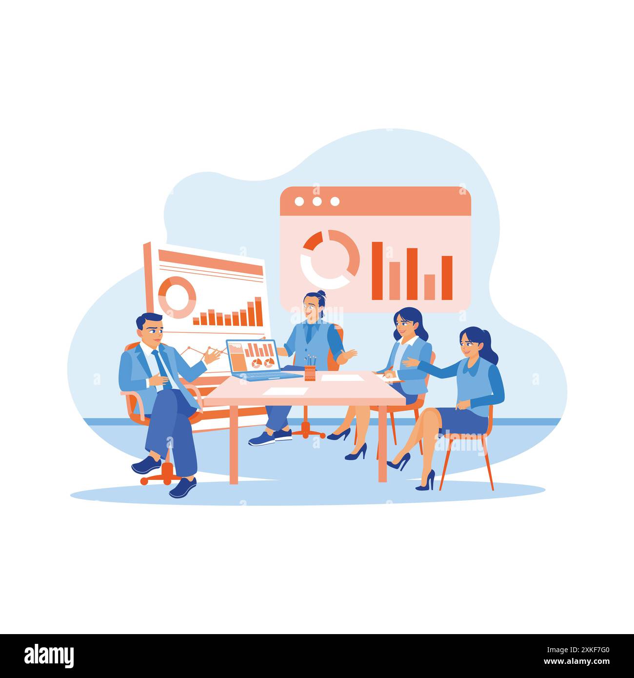 Office discuss Stock Vector Images - Alamy