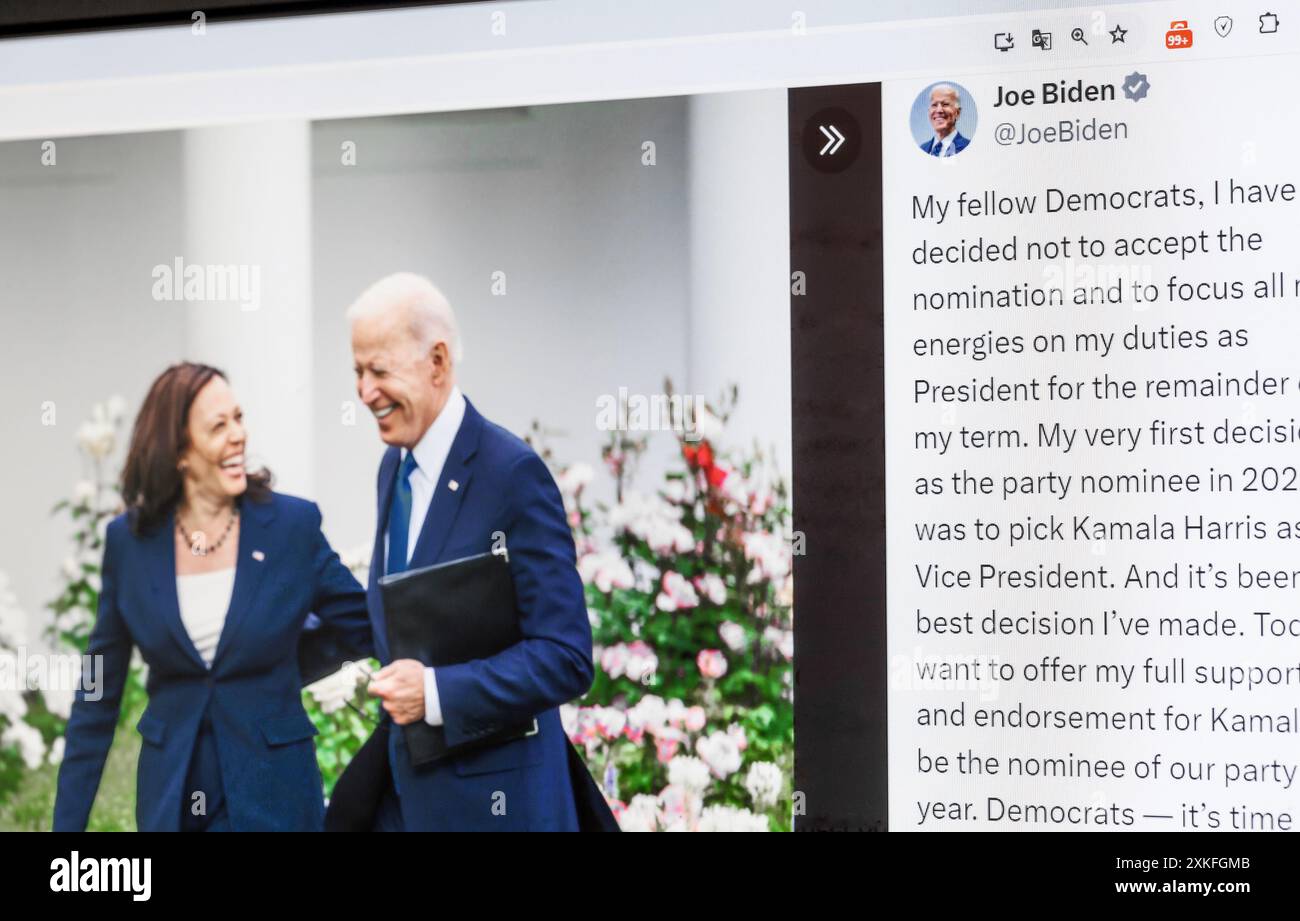 Kamala harris for president 2024 hires stock photography and images