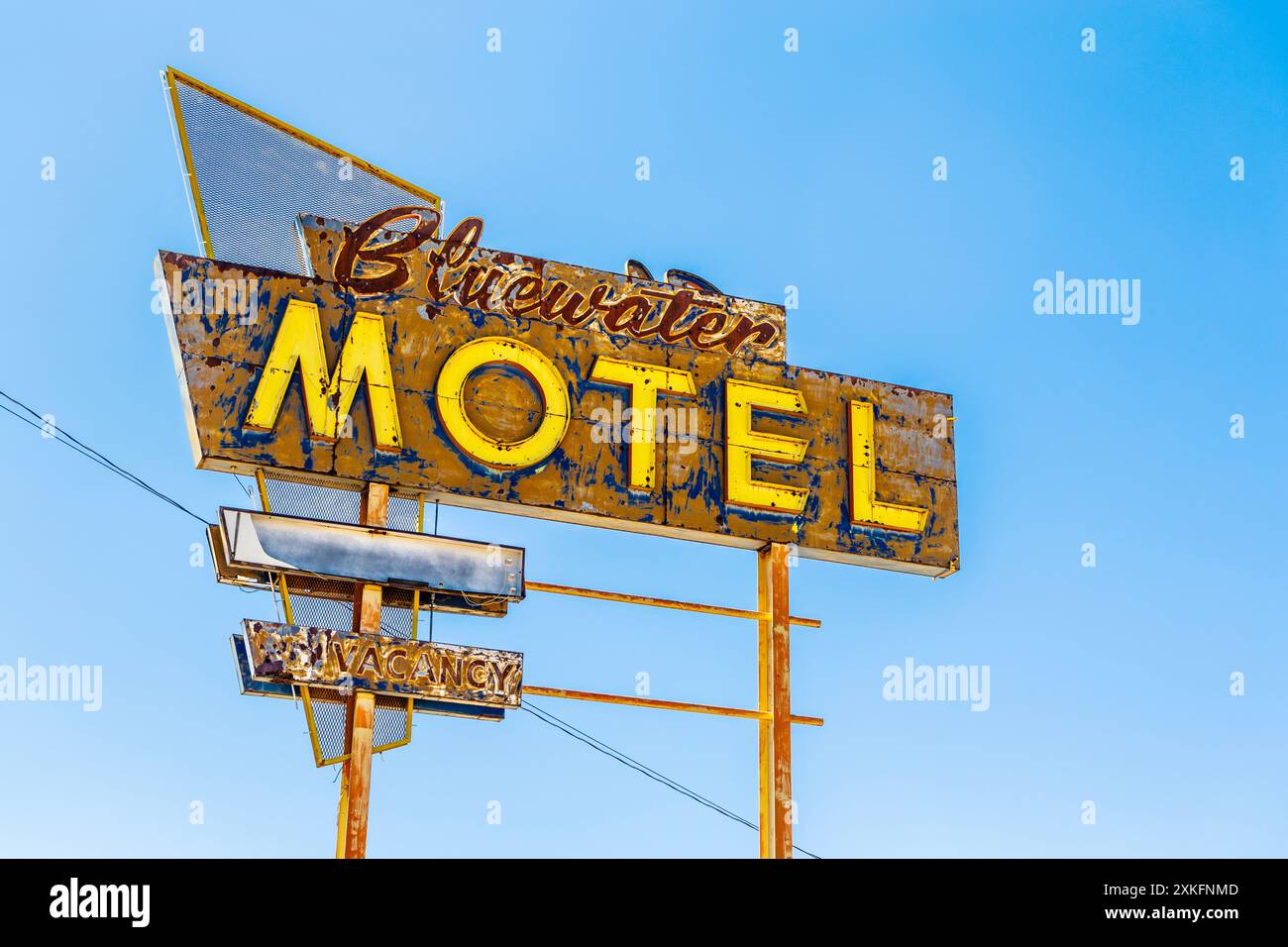 Sign for now derelict Bluewater Hotel, iconic part of the Historic ...